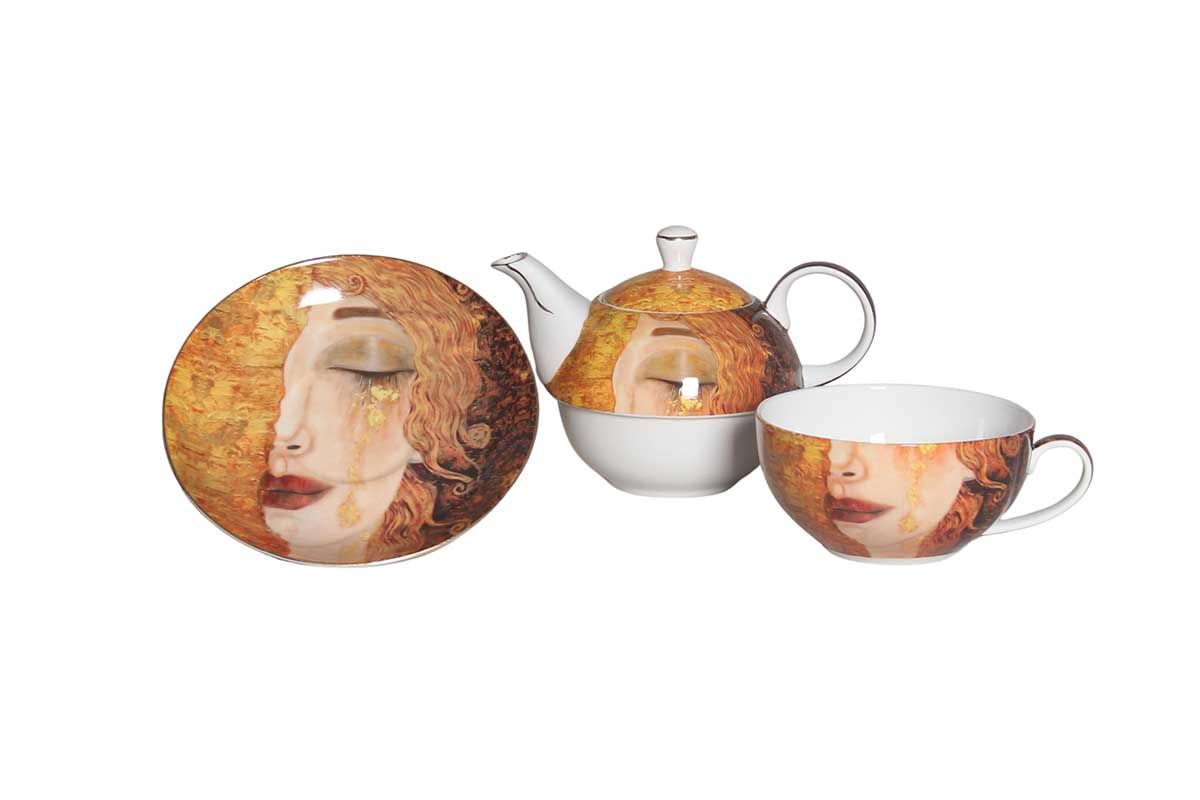 Théière + tasse Klimt Le Baiser