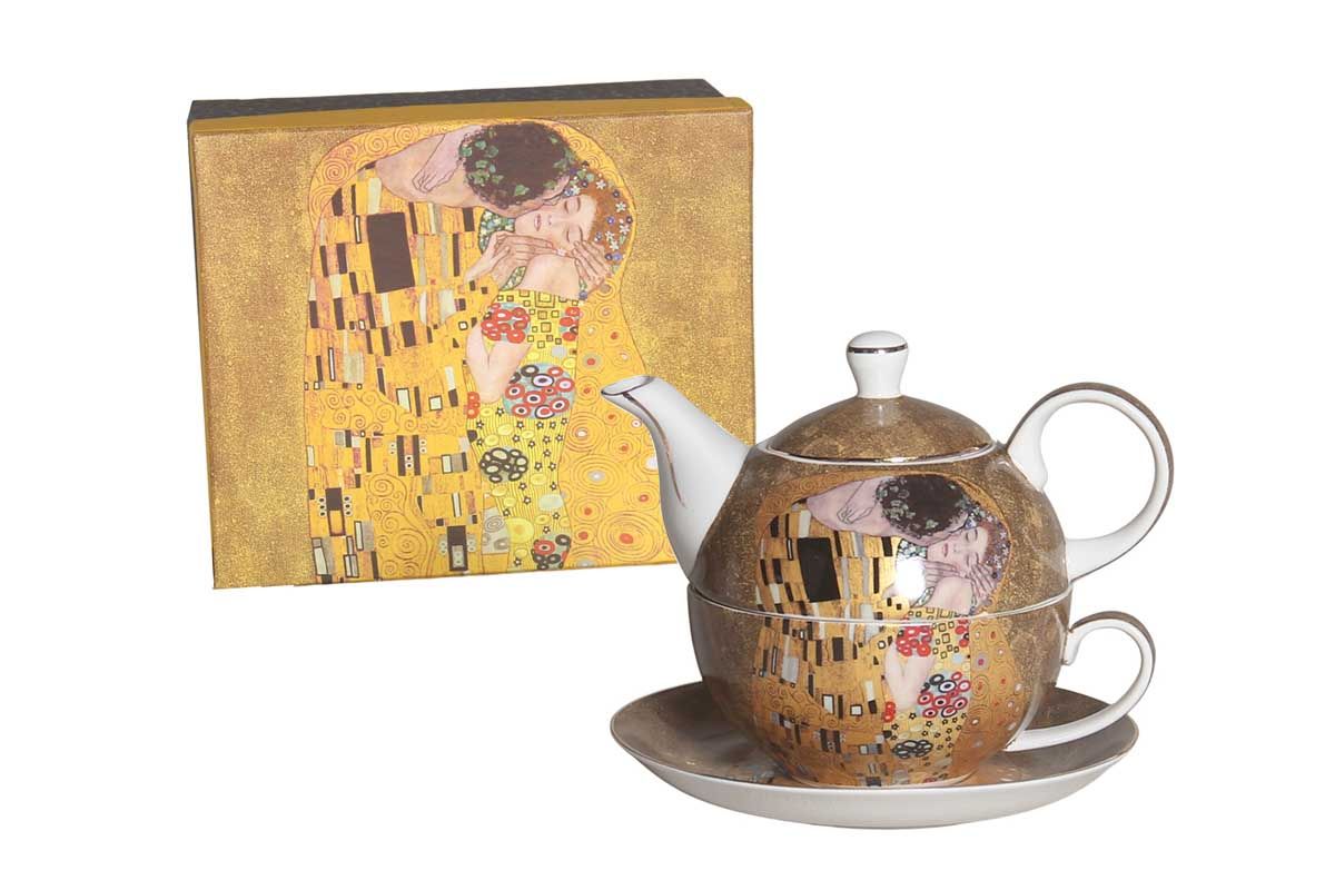 Théière + tasse Klimt Le Baiser