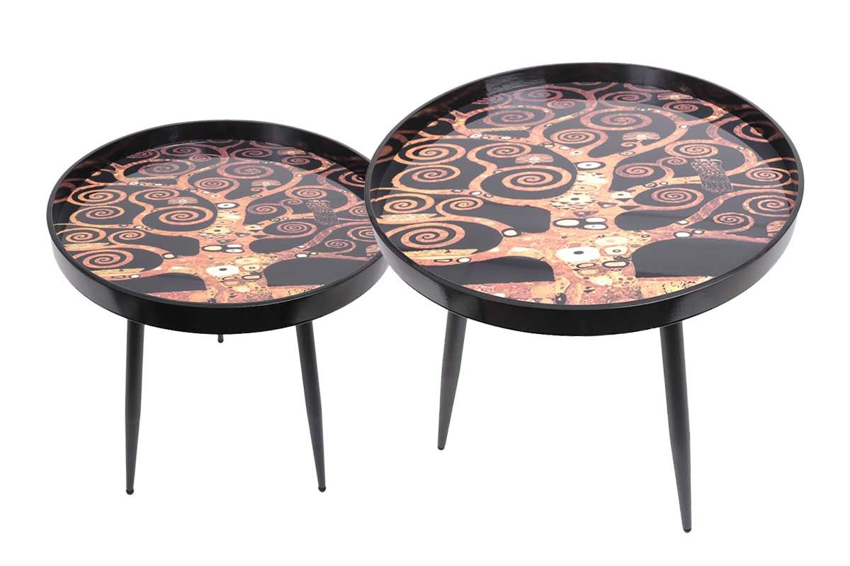 BP4011 - NESTED TABLES X2 TREE OF LIFE BY KLIMT - STYYL