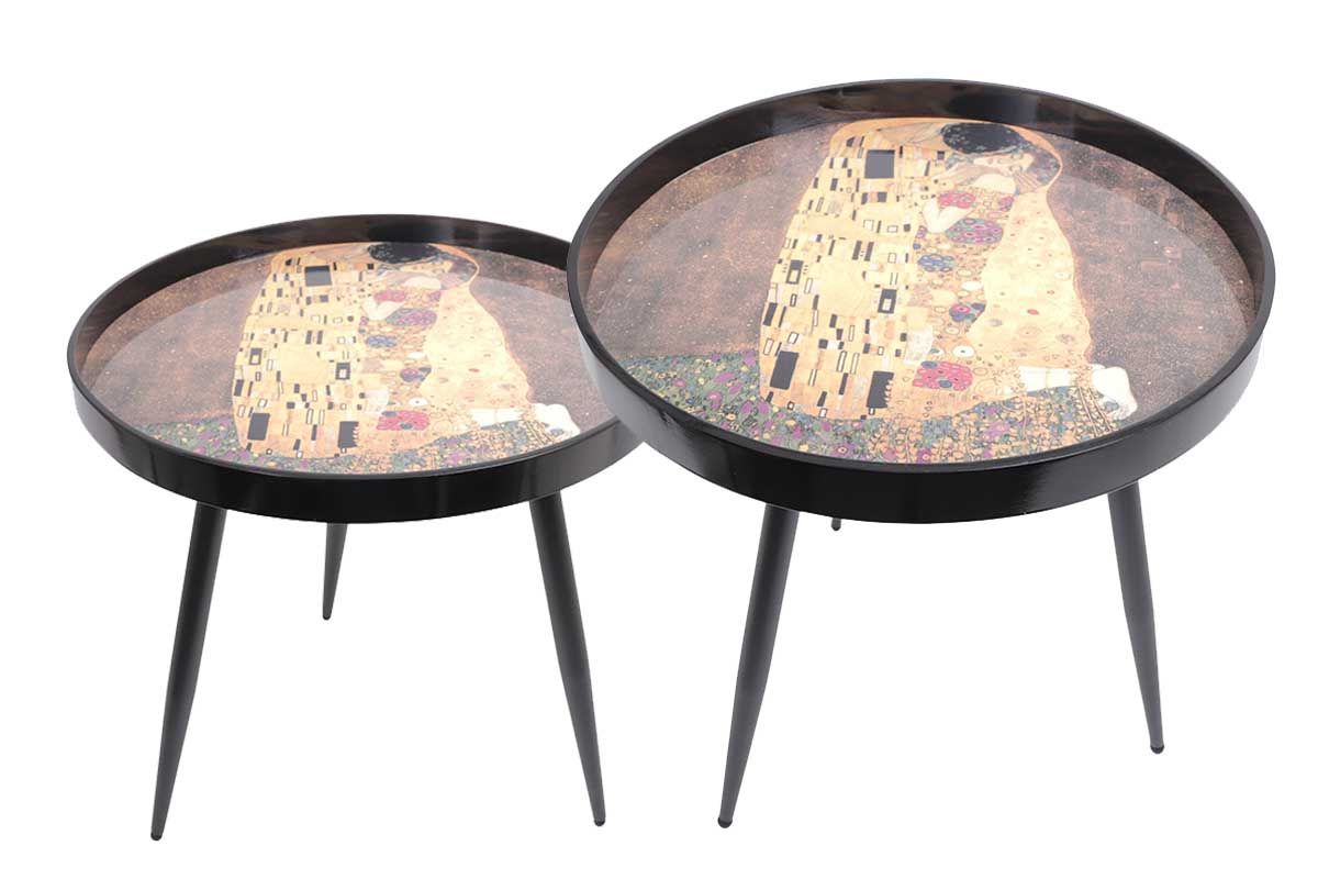 BP4012 - TABLES GIGOGNES X2 LE BAISER DE KLIMT - STYYL